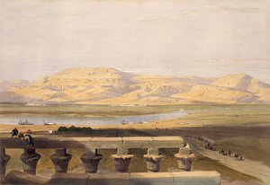 Libyan Chain of Mountains from the Temple of Luxor, from Egypt and Nubia, Vol.1